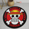 Character Symbol Monkey D Luffy Round Rug Anime Room Mats