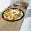 Pokemon Meowth Round Rug Anime Room Mats