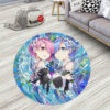 ReZero Ram and Rem Round Rug Custom Circle Carpet