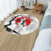 Cherry Blossom Uzumaki Bijuu Mode Round Rug Custom Circle Carpet