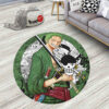 One Piece Manga Roronoa Zoro Round Rug Custom Circle Carpet