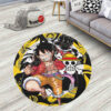 One Piece Manga Monkey D Luffy Round Rug Custom Circle Carpet