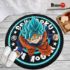 Dragon Ball Goku Blue Round Rug Custom Circle Carpet