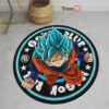 Dragon Ball Goku Blue Round Rug Custom Circle Carpet