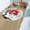 Cherry Blossom Uzumaki Round Rug Custom Circle Carpet