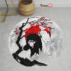 Cherry Blossom Kiba Inuzuka Round Rug Custom Circle Carpet