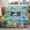 Anime Lapras Cards Custom 2-Side Printed Thicken Pokemon Blanket