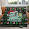 Pokemon Christmas Bulbasaur Custom Pokemon Blanket