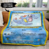 1st Totodile Card Personalized Pokemon Blanket