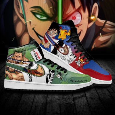Zoro vs Luffy J1 Sneakers Custom Anime Shoes
