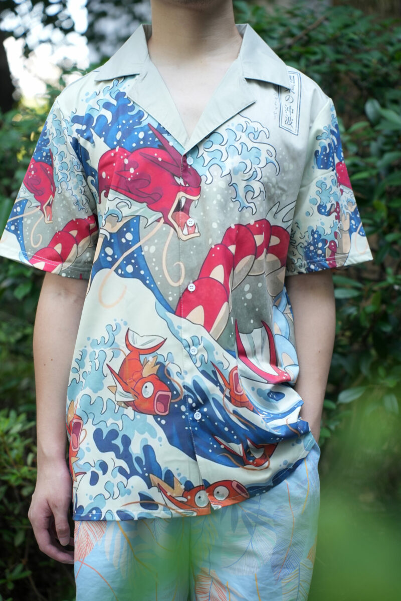 Red gyarados Pokemon Hawaiian Shirt