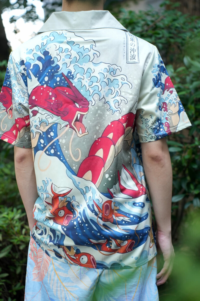 Red gyarados Pokemon Hawaiian Shirt