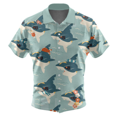 Shark Pattern Pokemon Hawaiian Shirt