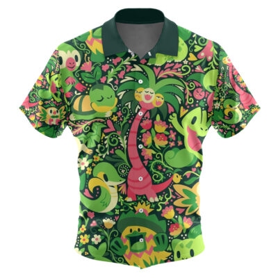 Grass type Pokemon Hawaiian Shirt