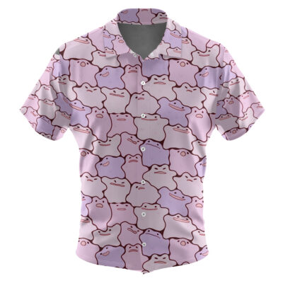 Ditto Pattern Pokemon Hawaiian Shirt
