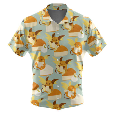 Raichu Pattern Pokemon Hawaiian Shirt