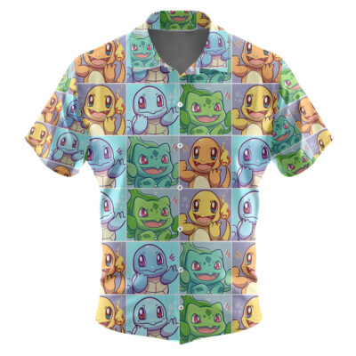 Kanto Starter Pokemon Hawaiian Shirt