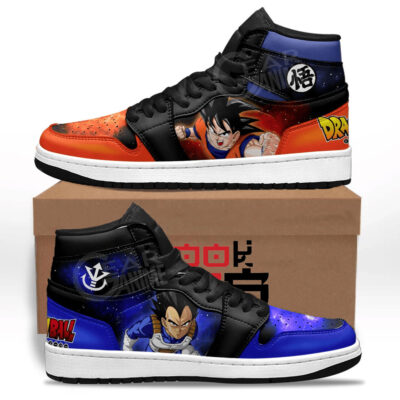 Vegeta and Goku Sneakers Custom Dragon Ball Anime Shoes Mix Galaxy