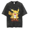 Electric Evolution Painting Pikachu Pokemon T-shirt