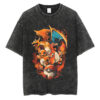 Fire Evolution Charmander, Charmeleon, and Charizard Pokemon T-shirt