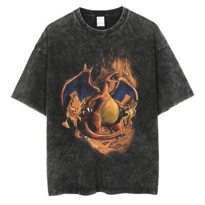 Red Evolution Charizard Pokemon T-shirt