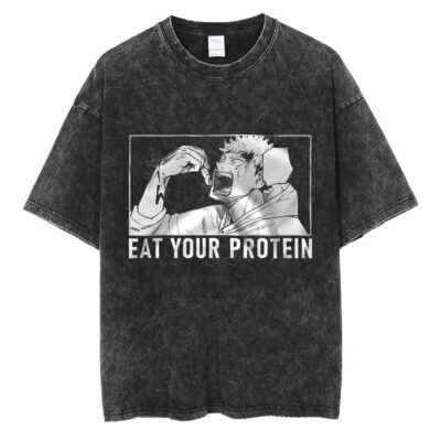 Eat Your Protein Jujutsu Kaisen T-shirt, Anime T-shirt
