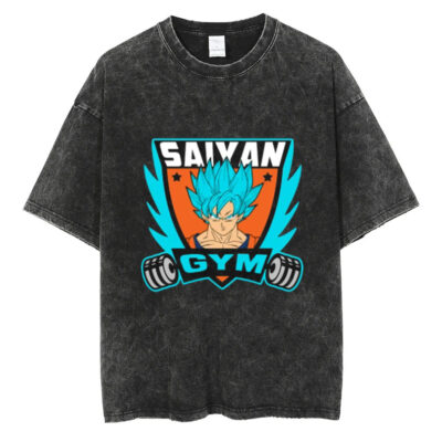 Saiyan Blue Gym Dragon Ball Z T-shirt, Anime T-shirt