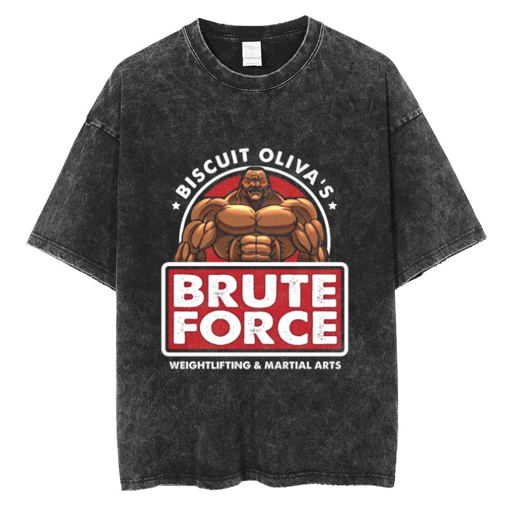 Biscuit Oliva's Brute Force Baki T-shirt, Anime T-shirt