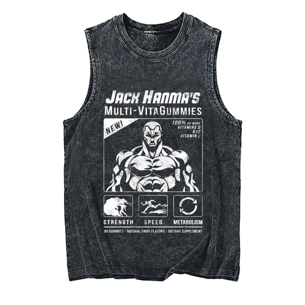 Jack Hanma's Multi-VitaGummies Baki Tank Top, Anime Tank Top