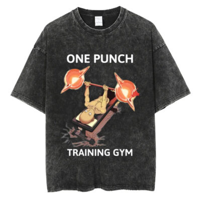 One Punch Lifting Black Holes! One Punch Man T-shirt, Anime T-shirt