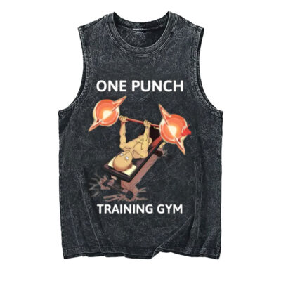One Punch Lifting Black Holes! One Punch Man Tank Top, Anime Tank Top