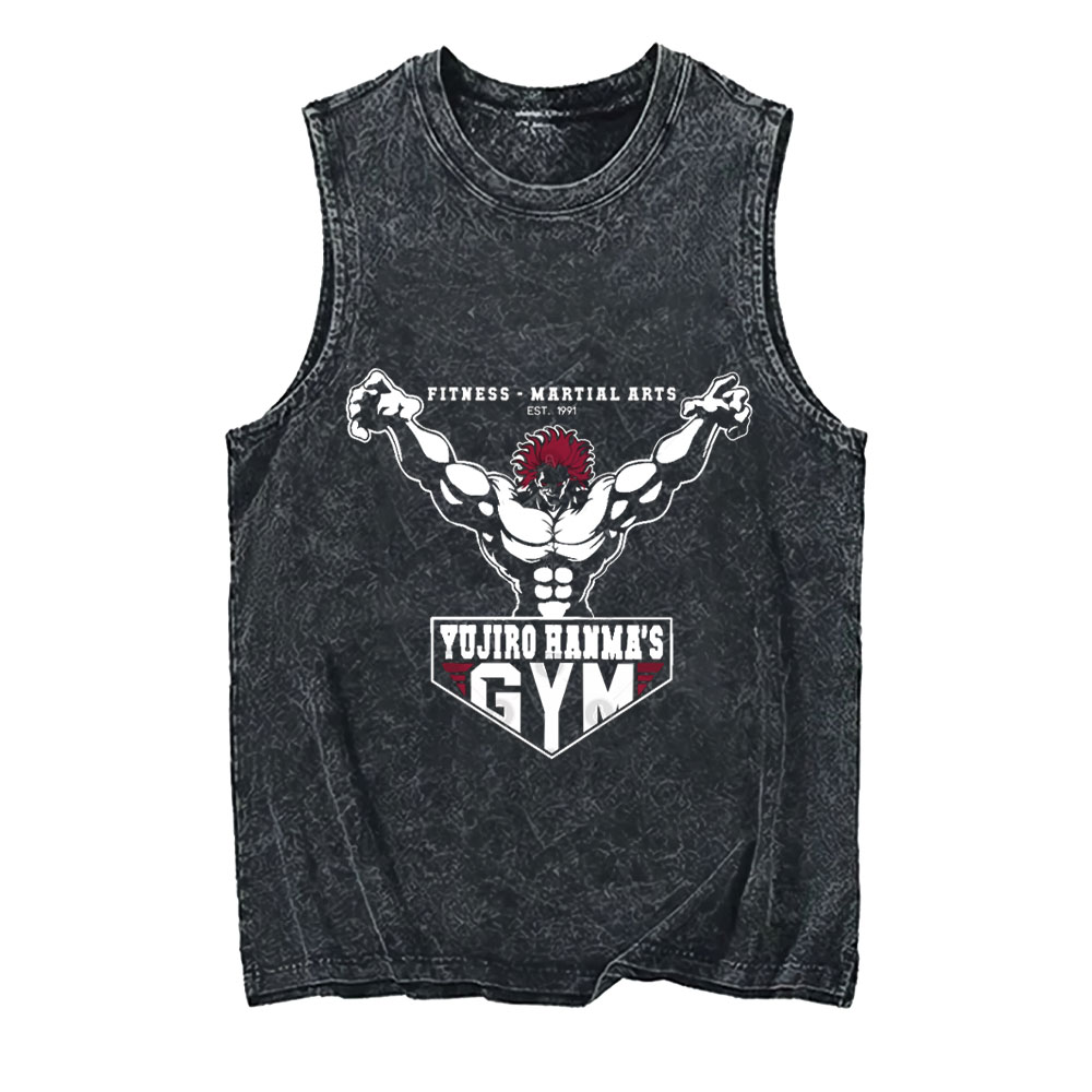 Yujiro hanma’s gym Baki Tank Top, Anime Tank Top