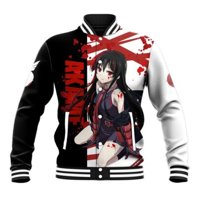 Akame - Akame ga Kill Anime Varsity Jacket Anime Mix Grunge Blood Style