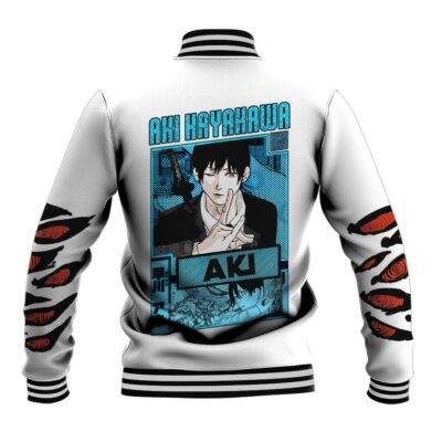 Anime Chainsaw Man Streetwear Anime Varsity Jacket Aki Hayakawa