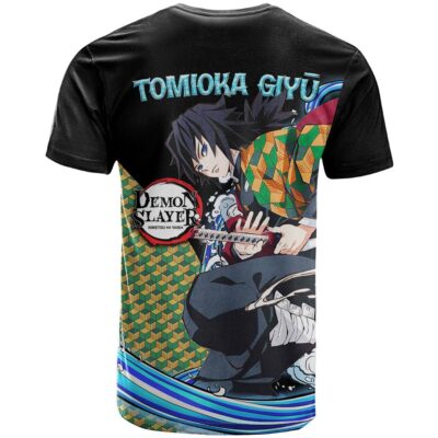 Anime Demon Slayers Giyuu Tomioka T Shirt Basic Streetwear
