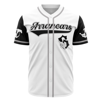 Hooktab 3D Printed Arrancars Grimmjow Bleach Men's Short Sleeve Anime Baseball Jersey