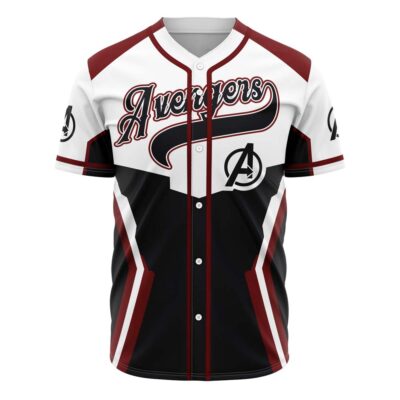 Hooktab 3D Printed Personalized Avengers Endgame Marvel Men's Short Sleeve Anime Baseball Jersey