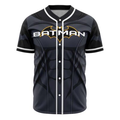 Hooktab 3D Printed Batman DC Comics Men's Short Sleeve Anime Baseball Jersey