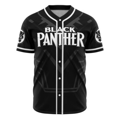 Hooktab 3D Printed Black Panther Marvel Men's Short Sleeve Anime Baseball Jersey