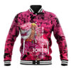 Donquixote Doflamingo Joker Anime Varsity Jacket Pink Style