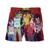 Dragon Ball Z Villains NBA Basketball Teams Wanted Casual Anime Board Shorts Swim Trunks