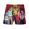 Dragon Ball Z Villains NBA Basketball Teams Wanted Casual Anime Board Shorts Swim Trunks