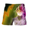 Dragon Ball Goku God Half Rose & Golden Fan Art Cool Anime Board Shorts Swim Trunks