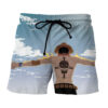 One Piece Ace on Fire White Beard Tattoo Back Anime Board Shorts Swim Trunkss