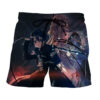 Sword Art Online Kirito Asuna Fighter Couple Black Anime Board Shorts Swim Trunks