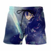 Sword Art Online Angry Kirito Dual Blade Stance Anime Board Shorts Swim Trunkss