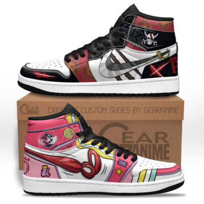 Shanks and Uta Sneakers One Piece Red Custom Anime Shoes