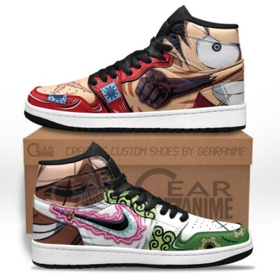 Luffy and Zoro Sneakers One Piece Custom Anime Shoes VA311162
