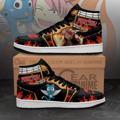 Natsu And Happy JD1s Sneakers Custom Anime Fairy Tail Shoes