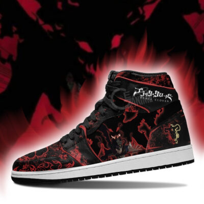 Devil Black Asta JD1s Sneakers Custom Black Clover Anime Shoes